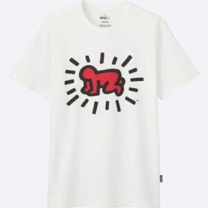 RARE KEITH HARING x UNIQLO 'Radiant Baby' SPRZ NY Art T-Shirt, White, Large, NWT